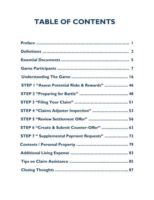 "Winning the Game of Insurance Claim Settlement"